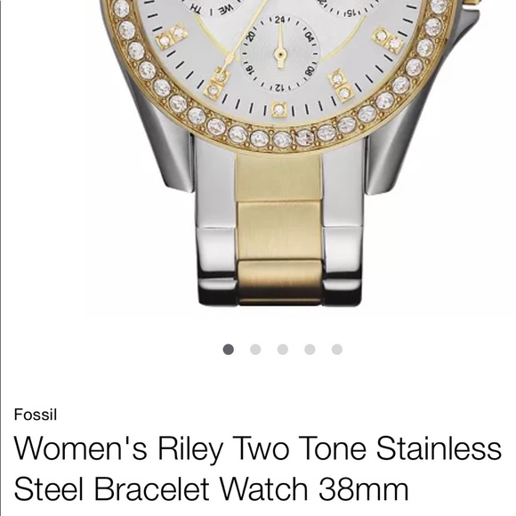 Fossil Riley Two Tone Stainless Steel Watch 38mm - Picture 6 of 7